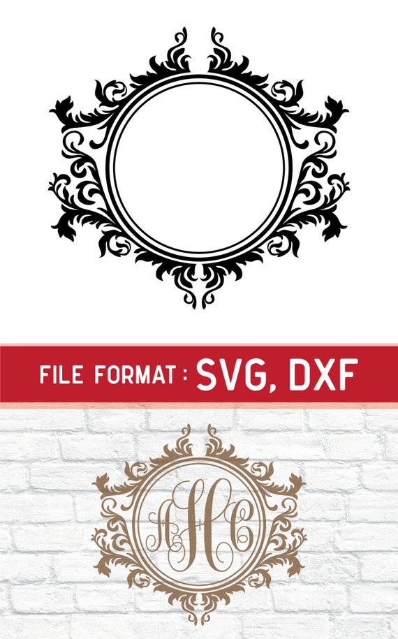 Download SVG Frame Monogram Cricut Files Vinyl Cutters SVG files