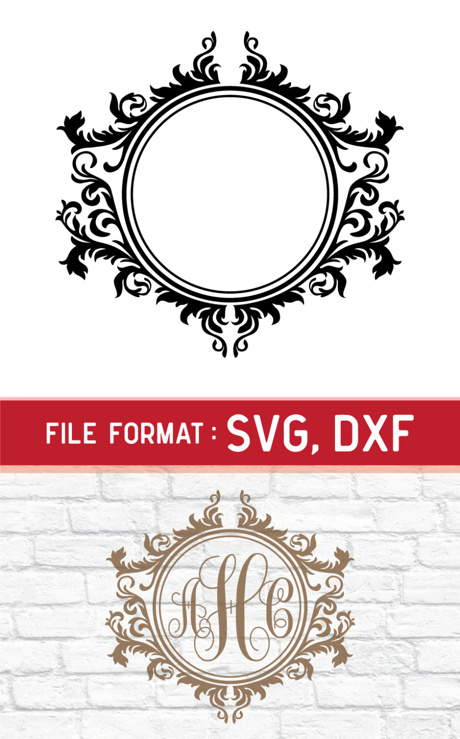 Download SVG Frame Monogram Cricut Files Vinyl Cutters SVG files