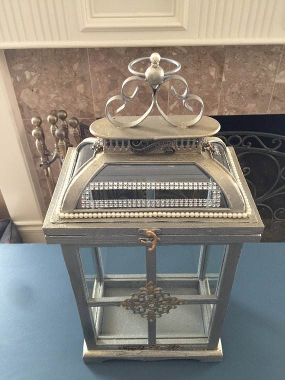 Wedding Greeting Card Money GIFT BOX Lantern Pearl Swarovski ...