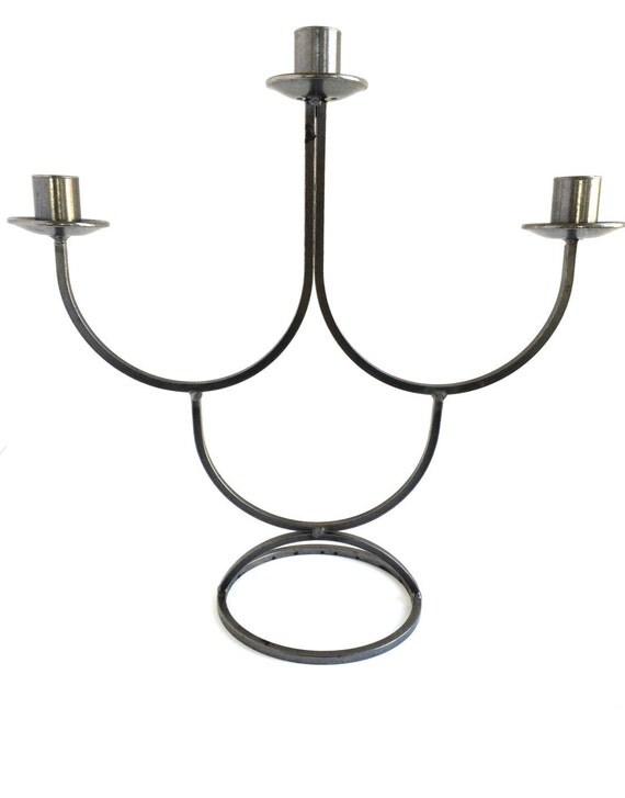 Candelabra Wrought Iron Candle Holder Danish Candelabra