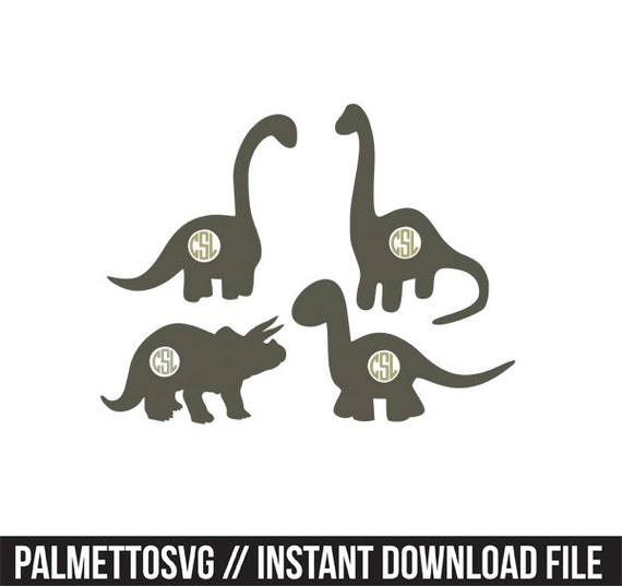 Download dinosaurs monogram frames svg dxf file instant download