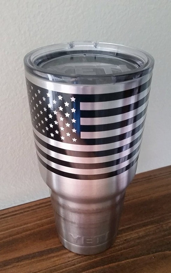 Yeti Rambler 30oz American Flag Decal