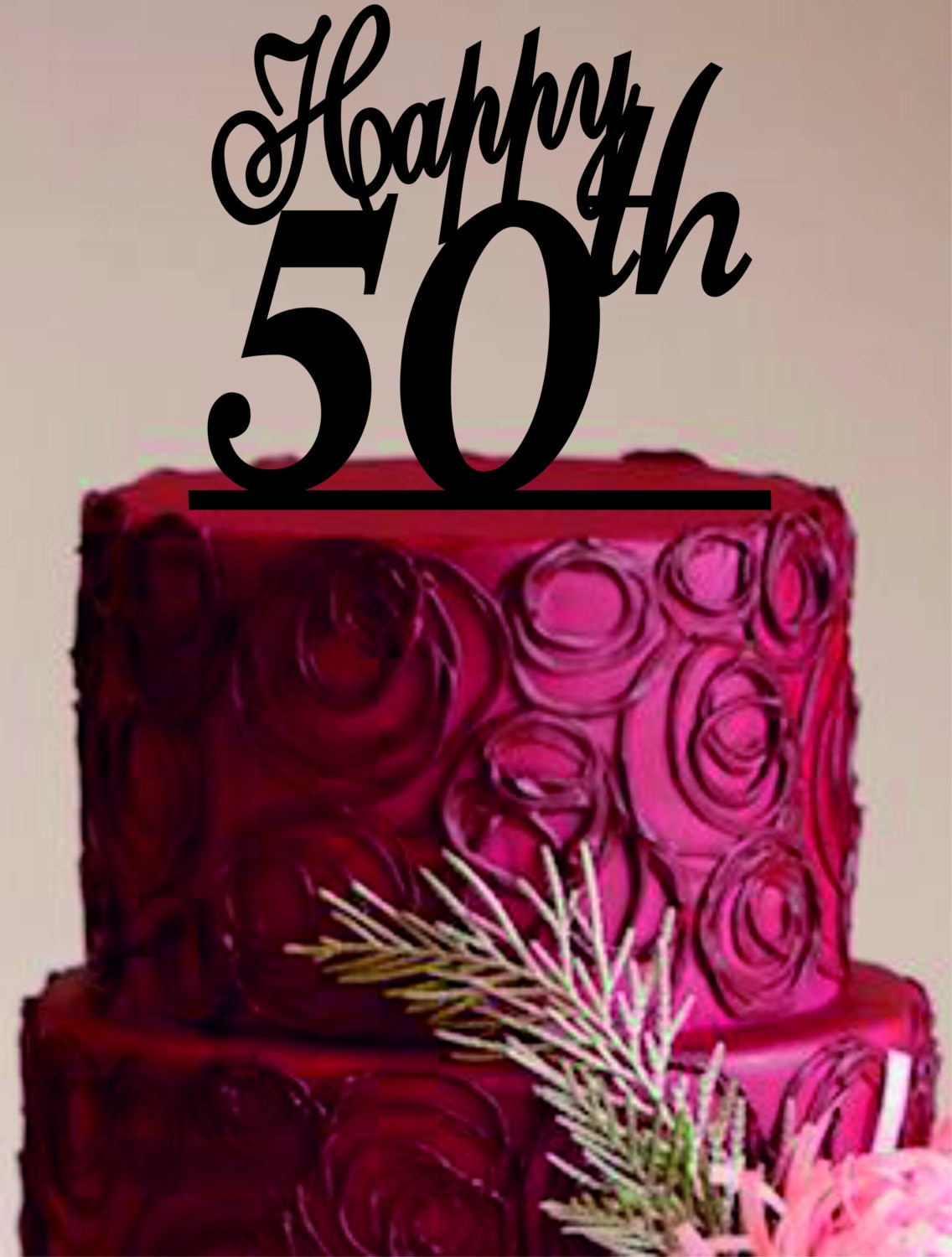  Happy  50 th  cake  topper 50th  birthday  cake  topper 50  years