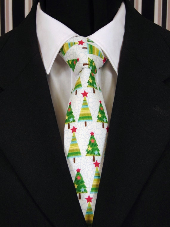 Christmas Necktie Christmas Tie Christmas Tree Tie Mens