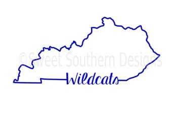 Kentucky outline wildcats SVG instant download design for cricut or silhouette