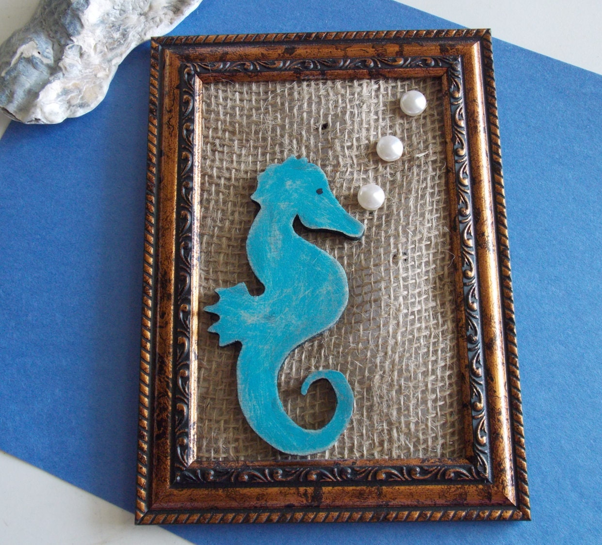 Seahorse Framed Home Decor