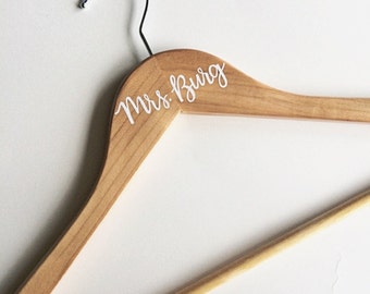 Bride Hanger | Mrs. Hanger | Personalized Hanger | Wedding Hanger | Bride Gift | Wedding Gift | Wedding Dress Hanger