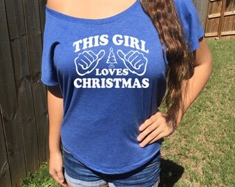 this girl loves christmas sweatshirt