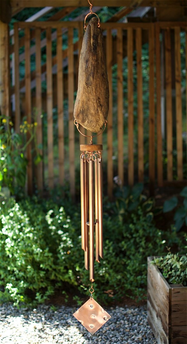 Wind Chimes Driftwood Large Copper Chimes windchime windchimes