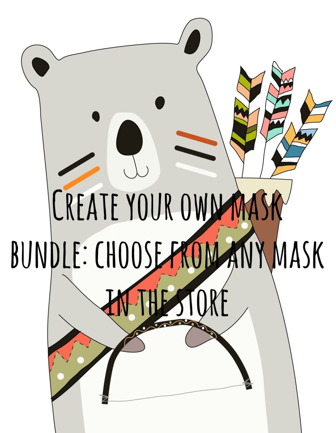 CREATE YOUR own BUNDLE of Masks Felt Masks by TheMaskedMenagerie