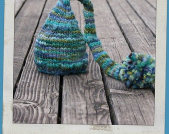 NEWBORN Photography Prop - Baby Knit Hat - Twin Props - Elf - PHOTO 1