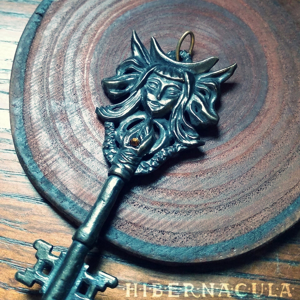 Key of Hecate Bronze Pendant