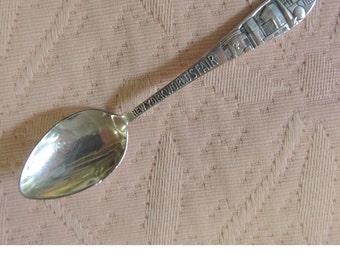 Antique Sterling Silver New York Worlds Fair Souvenir Spoon - 1939