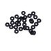 6MM Black Rubber Stopper Rings - Rubber Jump Rings - Black Rubber O Rings 50 Pcs