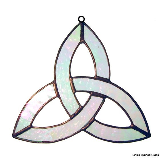 Trinity Celtic Knot Stained Glass Sun catcher by LinksStainedGlass