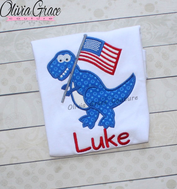 dinosaur fourth of july shirt