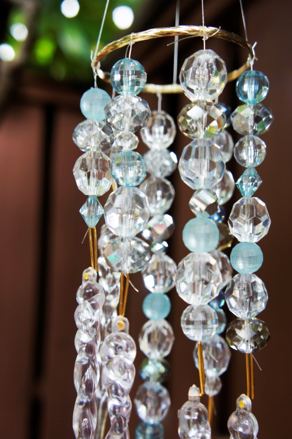 Frozen Wind Chimes Winter Decor Crystal Glass Wind Chimes