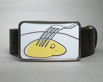 Fried Egg Belt Buckle Over Easy Breakfast Gift for Men or Women
