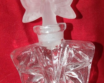 Frosted glass perfume bottle | Etsy