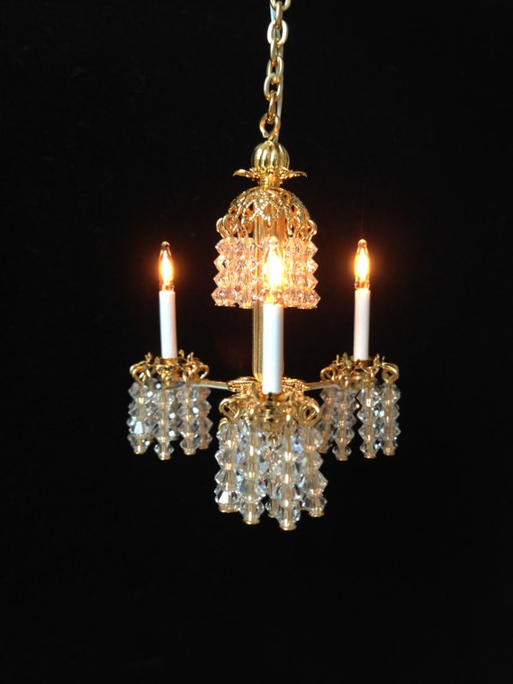 Miniature Dollhouse Chandelier scale 1 to 12 by Bindels on Etsy