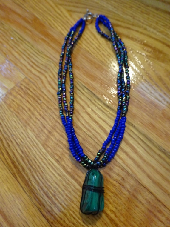 Malachite Gemstone Beaded Necklace