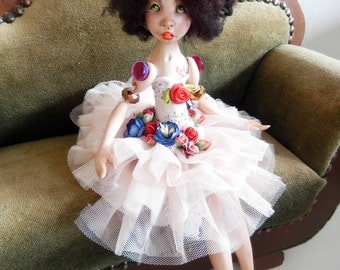 Ooak Art Doll -Annabella ,the creole little girl.Handmade