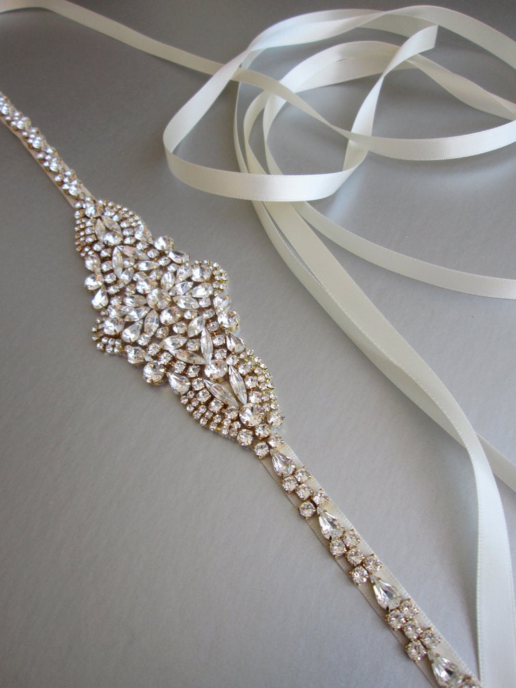 Bridal belt Swarovski crystal bridal belt sash Wedding belt