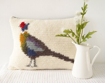 Fox Crochet Cushion Pattern Pillow Woodland Forest Animal