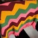 Vintage Ripple Afghan Blanket 1970s