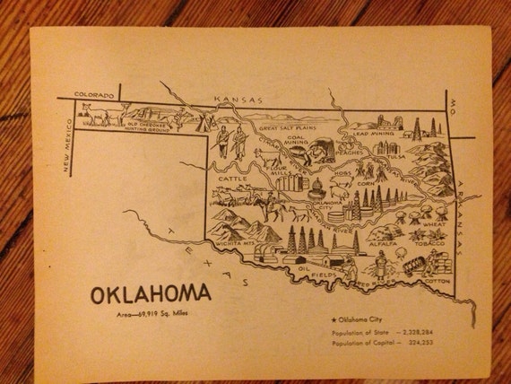 oklahoma map coloring pages - photo #13