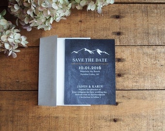 Mountain wedding invitation | Etsy