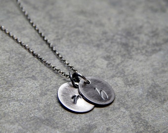 Personalized mothers day jewelry, Initial mothers day necklace Sterling silver, charm initial jewelry