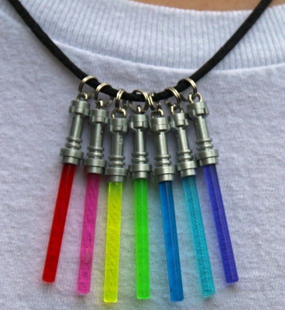 Lightsaber Necklace Star Wars Party Favors by BricksWithFriends