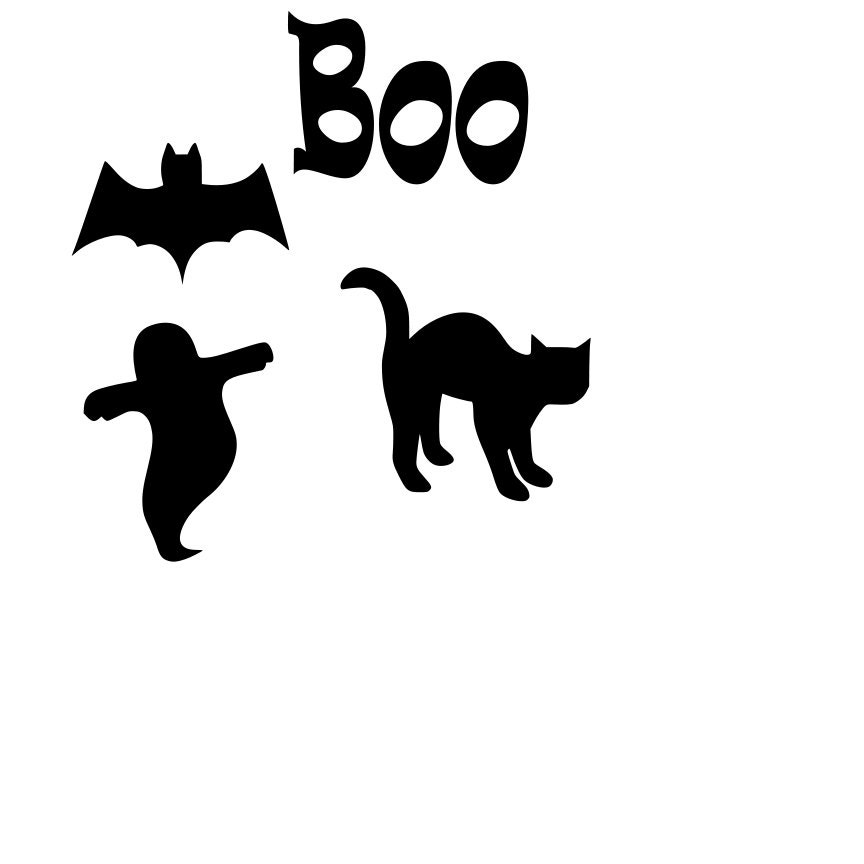 Download Boo Bat Cat Ghost Halloween SVG File Instant by CoddsCloset