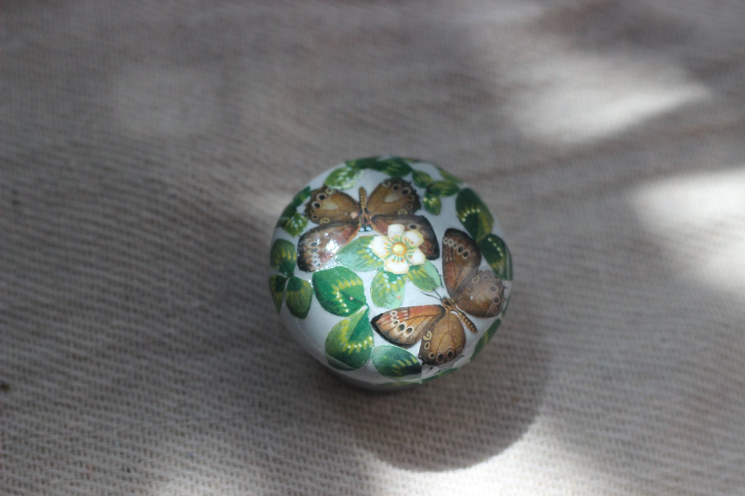 knobs decoupage drawer diy brown dresser and knobs, butterfly clover grey knob,