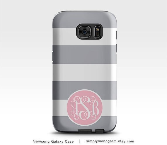 Grey Stripes and Pink Case