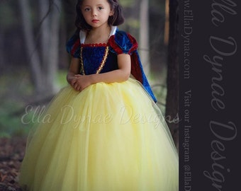 Snow White Costume Princess Gown Tutu Dress