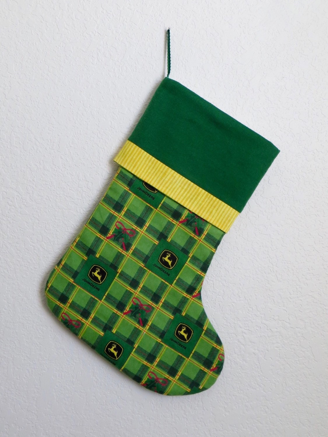 John Deere Christmas Stocking by ThreadBasket on Etsy