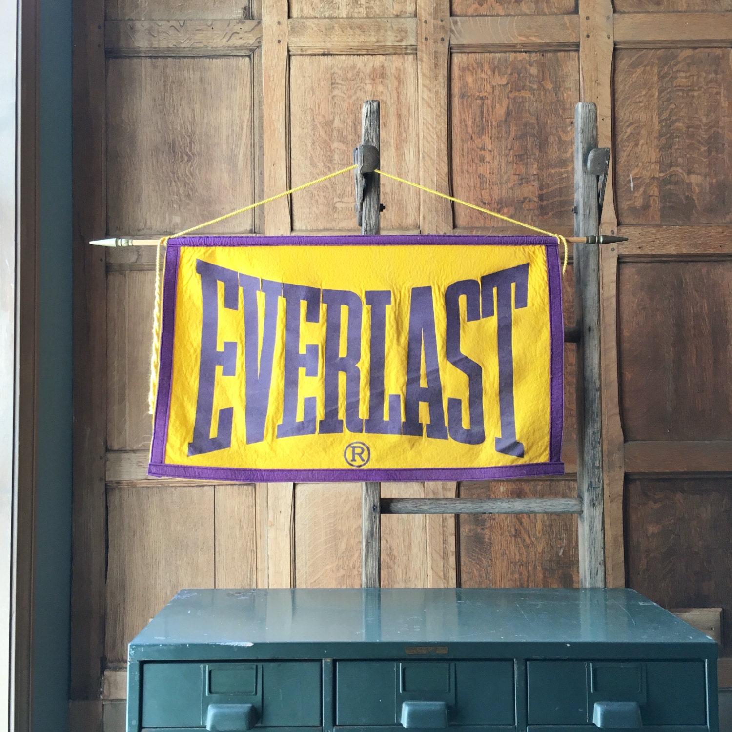 Vintage Everlast Banner ORIGINAL 1930s Everlast Boxing Felt