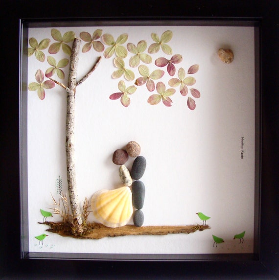 Unique Wedding Gift For Couple Wedding Pebble Art Unique