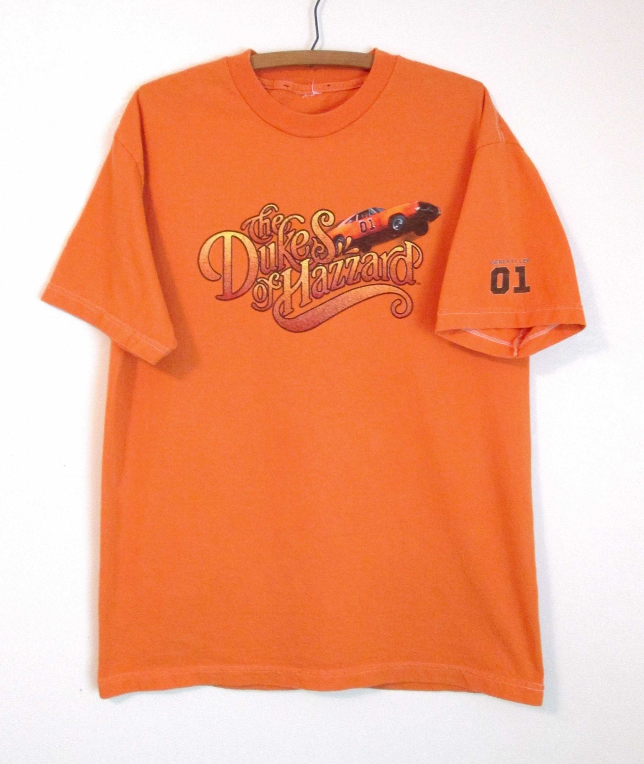 Dukes of Hazzard General Lee Vintage Orange Mens T-Shirt