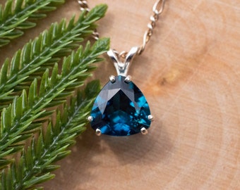 London Blue Topaz Sterling Silver Pendant