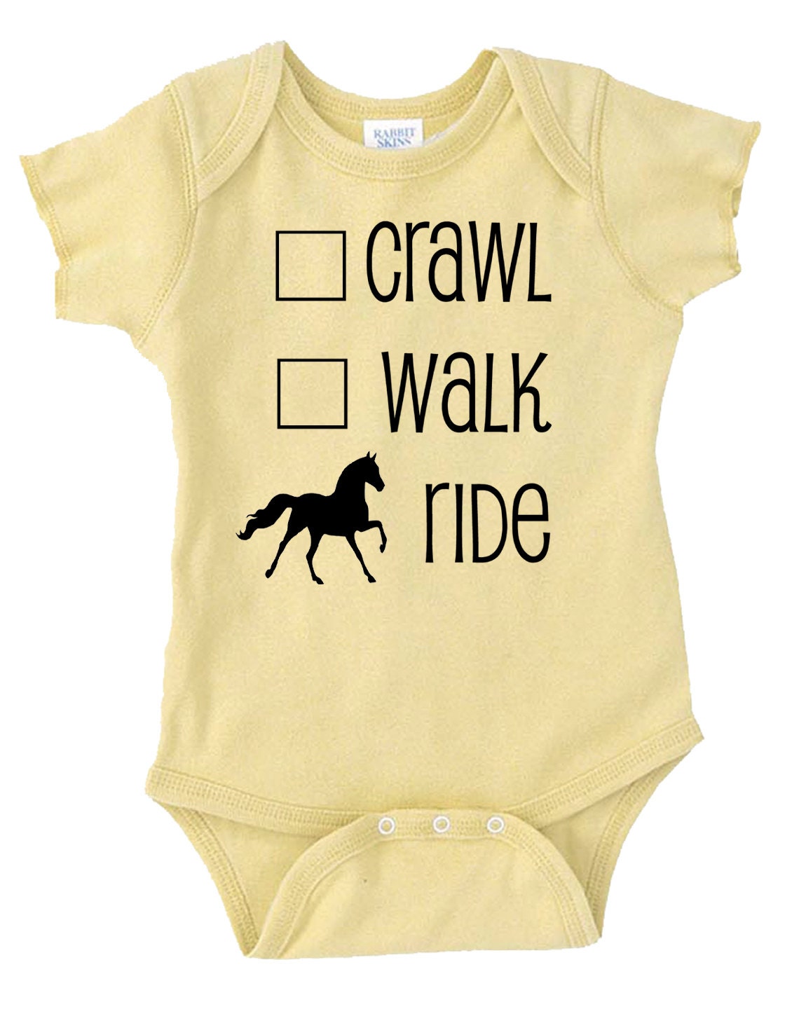 Crawl Walk Ride Horse Onesie for Babies Infant Boy Girl