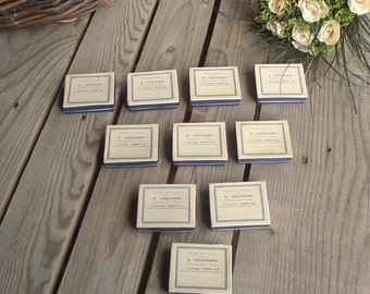 Antique Apothecary Box - Set of 10 - Vintage Wedding Favour Box - Cardboard Pill Box - French Pharmacy - Drugstore Decor - Small Gift Box