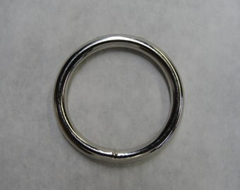 Stainless Steel metal O-rings welded high quality 3/4" 1" 1-1/4" 1-1/2" 1-3/4" 2" silver/chrome Leather Craft Heavy Duty BDSM Fetish XXX
