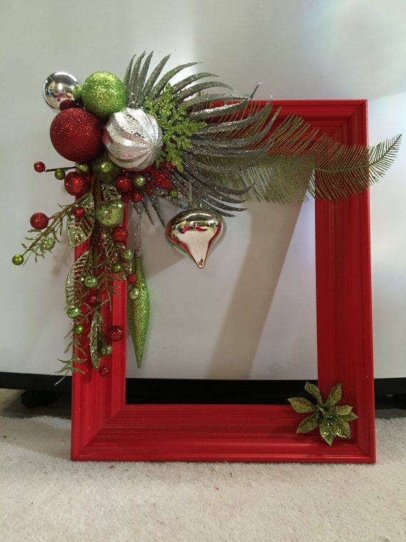 Handcrafted 11x14 picture frame Christmas decoration