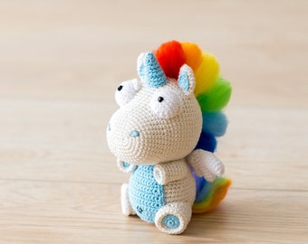 Crochet Pattern of Unicorn Corki from "AradiyaToys Design" (Amigurumi tutorial PDF file)
