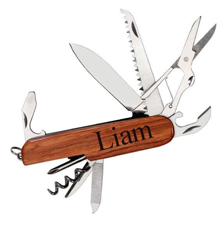 Set / 3 Personalized Pocket Knife Multi function by TheEliteBride