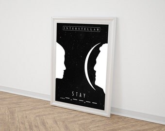 Interstellar Printable Graphic Design Minimalist Movie Poster