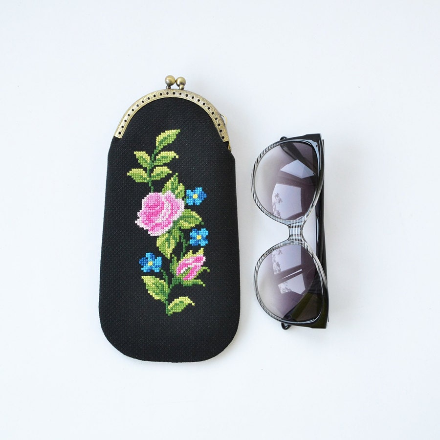 Fabric eyeglass case soft eyeglass case eyeglass holder